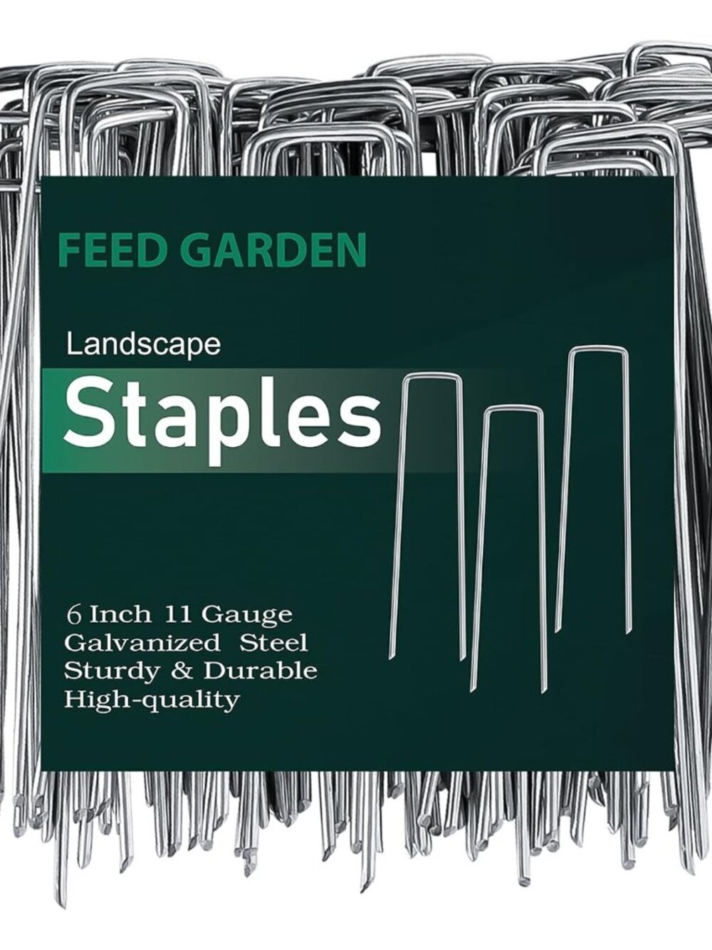 6 Inch 50 Pack Hot-dip Galvanized Landscape Staples Plant Cover Spikes 11 Gauge